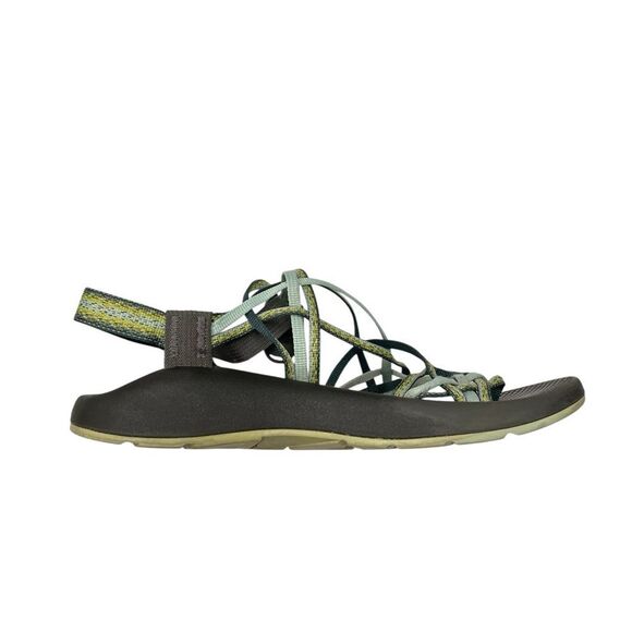 CHACO ZX3 Classic Sport Sandals Strappy Black and Green Size 10 Womens - Picture 6 of 9